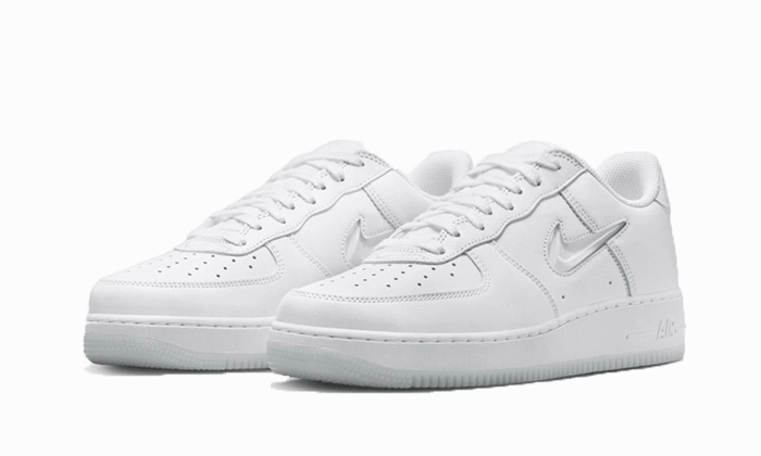 Nike Air Force 1 Low '07 Retro Color of the Month Jewel Swoosh Triple White Mesh Nike Shoes