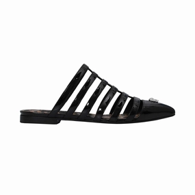 Sandals For High Instep Philipp Plein  Women's Leopard Print and Black Strappy Mules