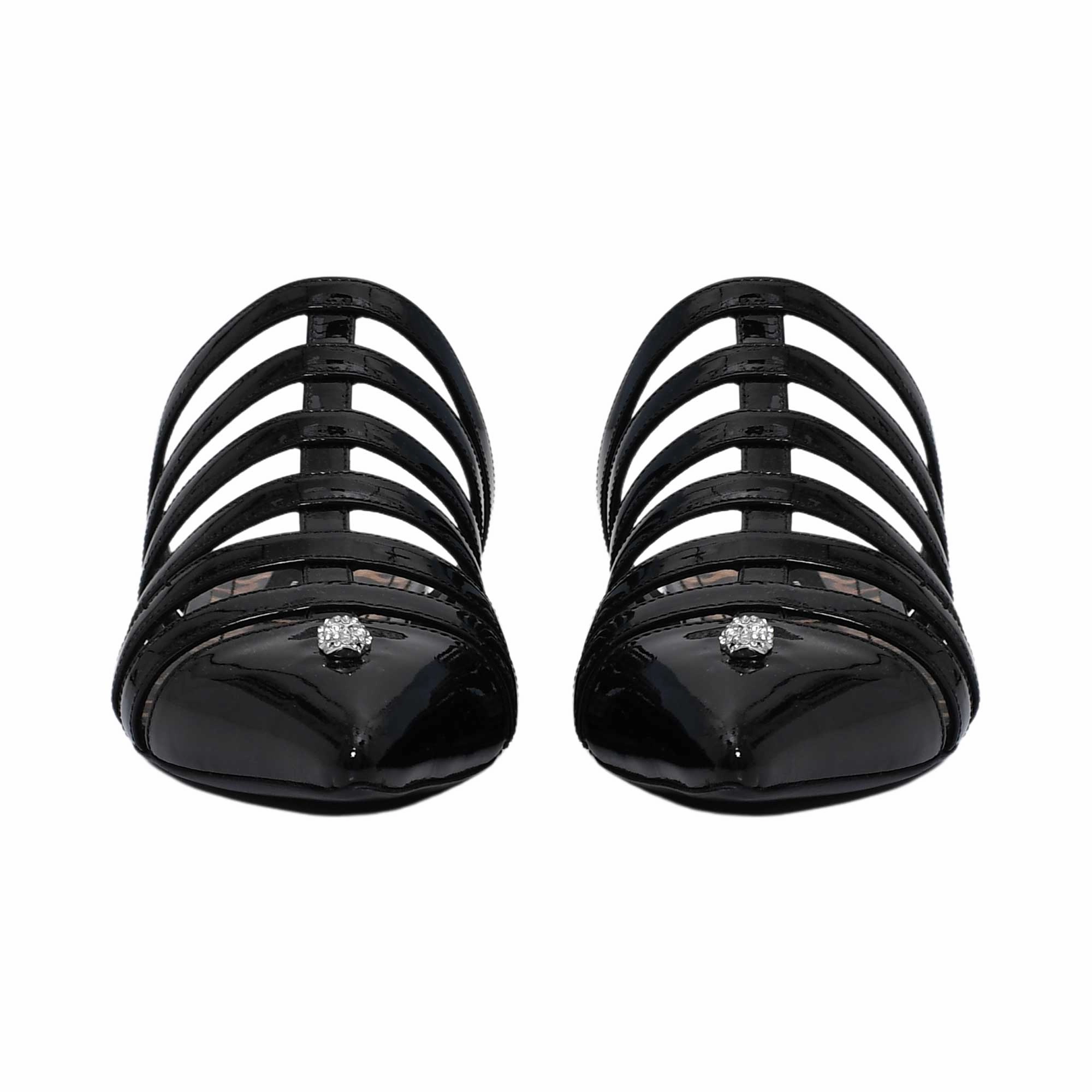 Philipp Plein  Women's Leopard Print and Black Strappy Mules Jellies Sandals