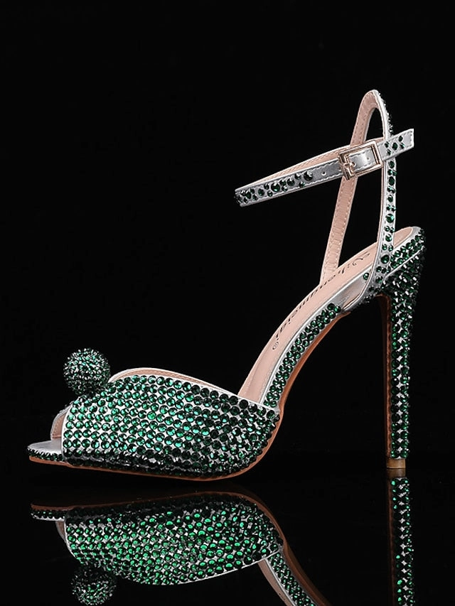 Rhinestone Women's Stiletto Sandals Heel with Embellished