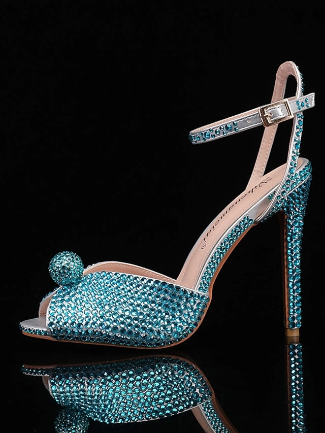 Rhinestone Women's Stiletto Sandals Heel with Embellished