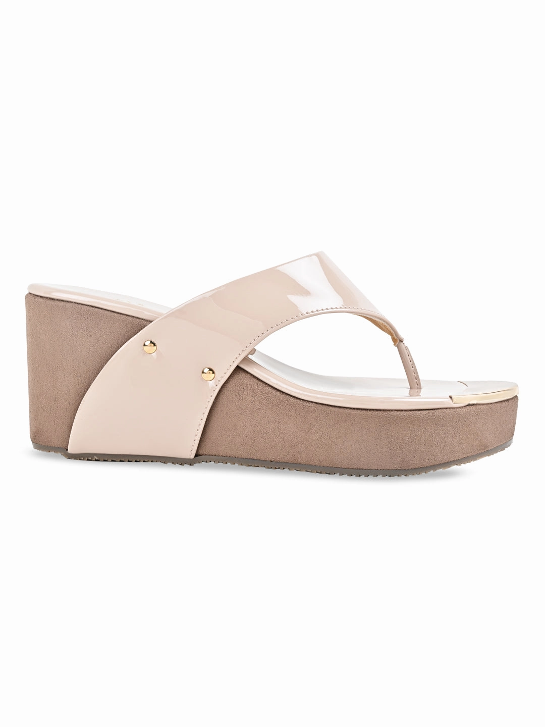 Rocia By Regal Beige Women Casual Slip On Platforms Celebrity Legs In High Heels