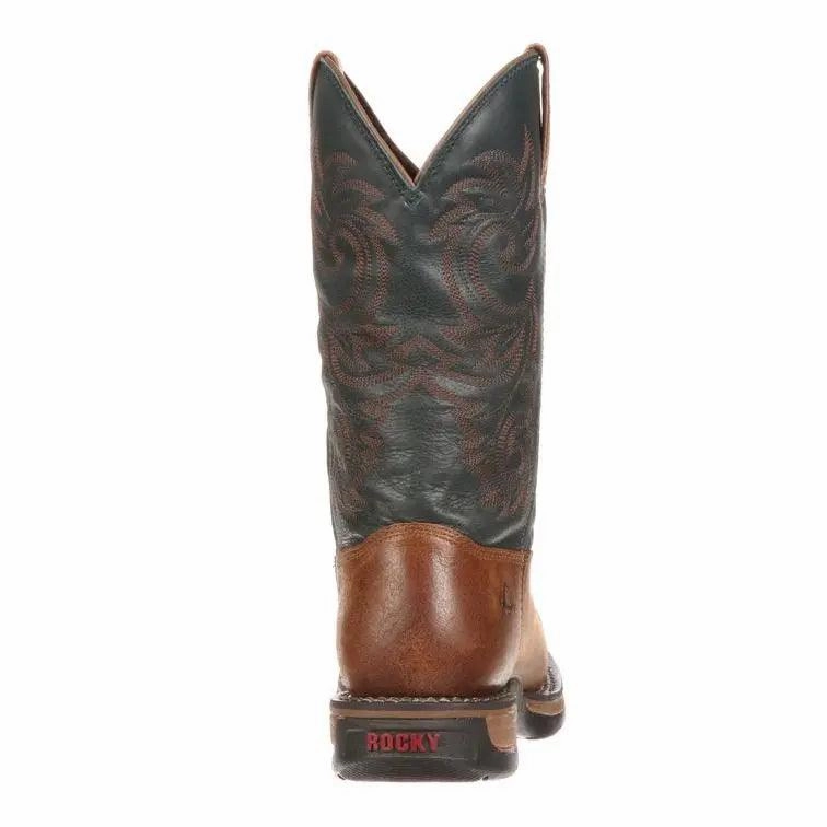 Rocky Long Range Mens Waterproof Western Pull-On Boot 8656 Shoe Leather Waterproofing