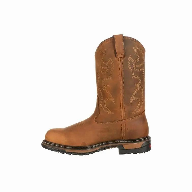 Waterproof Cover Shoes Rocky Original Ride Branson Mens Steel Toe Waterproof Western Roper Boot 2809
