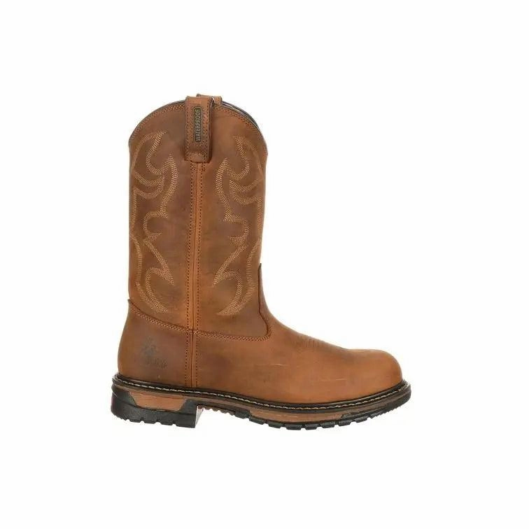 Waterpr Rocky Original Ride Branson Mens Steel Toe Waterproof Western Roper Boot 2809