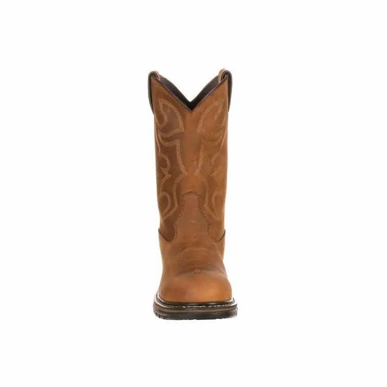 Rocky Original Ride Branson Mens Steel Toe Waterproof Western Roper Boot 2809 Comfortable Waterproof Shoes For Travel