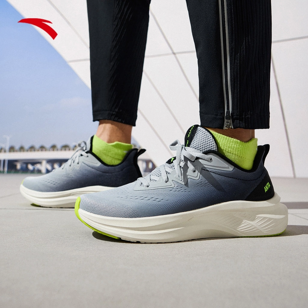 ANTA Men Running Shoes 9125A5514-2 -Mud Lime/Basic Black (Kasut Larian/Kasut Joging) Salomon Vs Merrell Hiking Boots