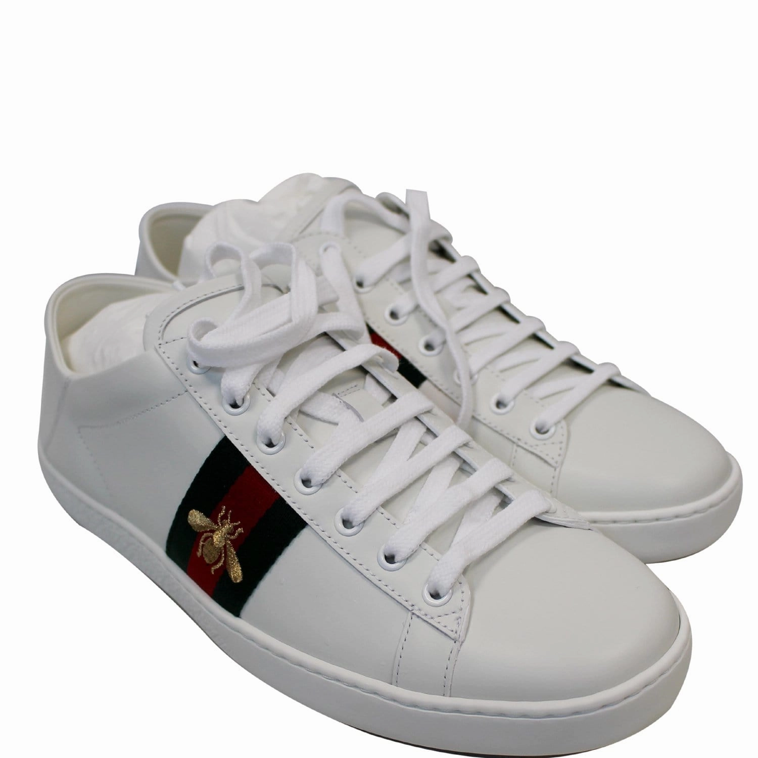 Brown Sneakers GUCCI Ace Classic Low Top Sneakers White 475208 US 11 - 20% OFF