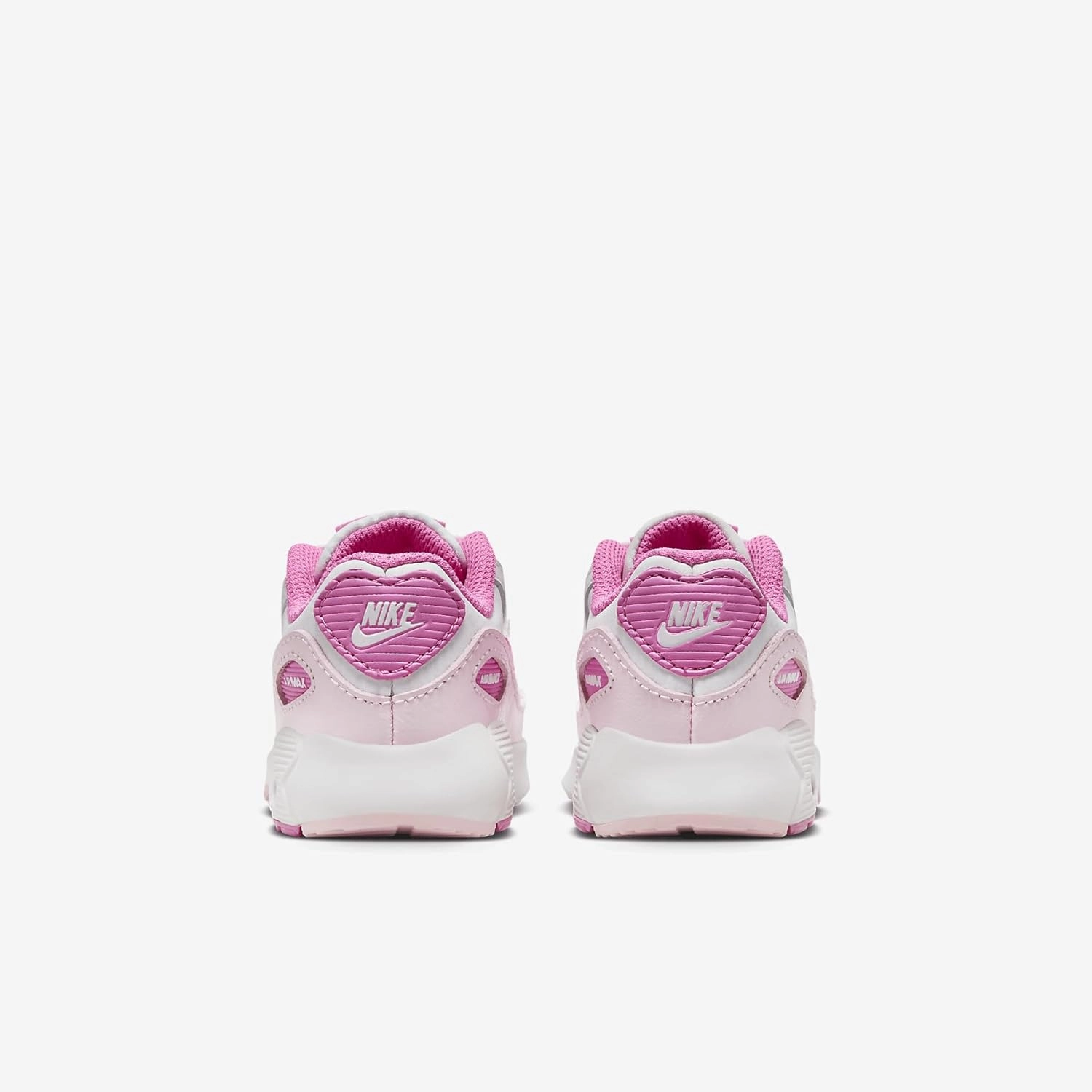 Lebron Nike Basketball Shoes Nike Air Max 90 LTR Baby/Toddler Shoes (FZ3557-100, White/Pink Foam/Playful Pink)