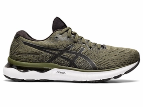 Men's Asics Gel-Nimbus 24, Olive Canvas/Gunmetal, 9 D Medium Asics Gt-2000 7 Running Shoes