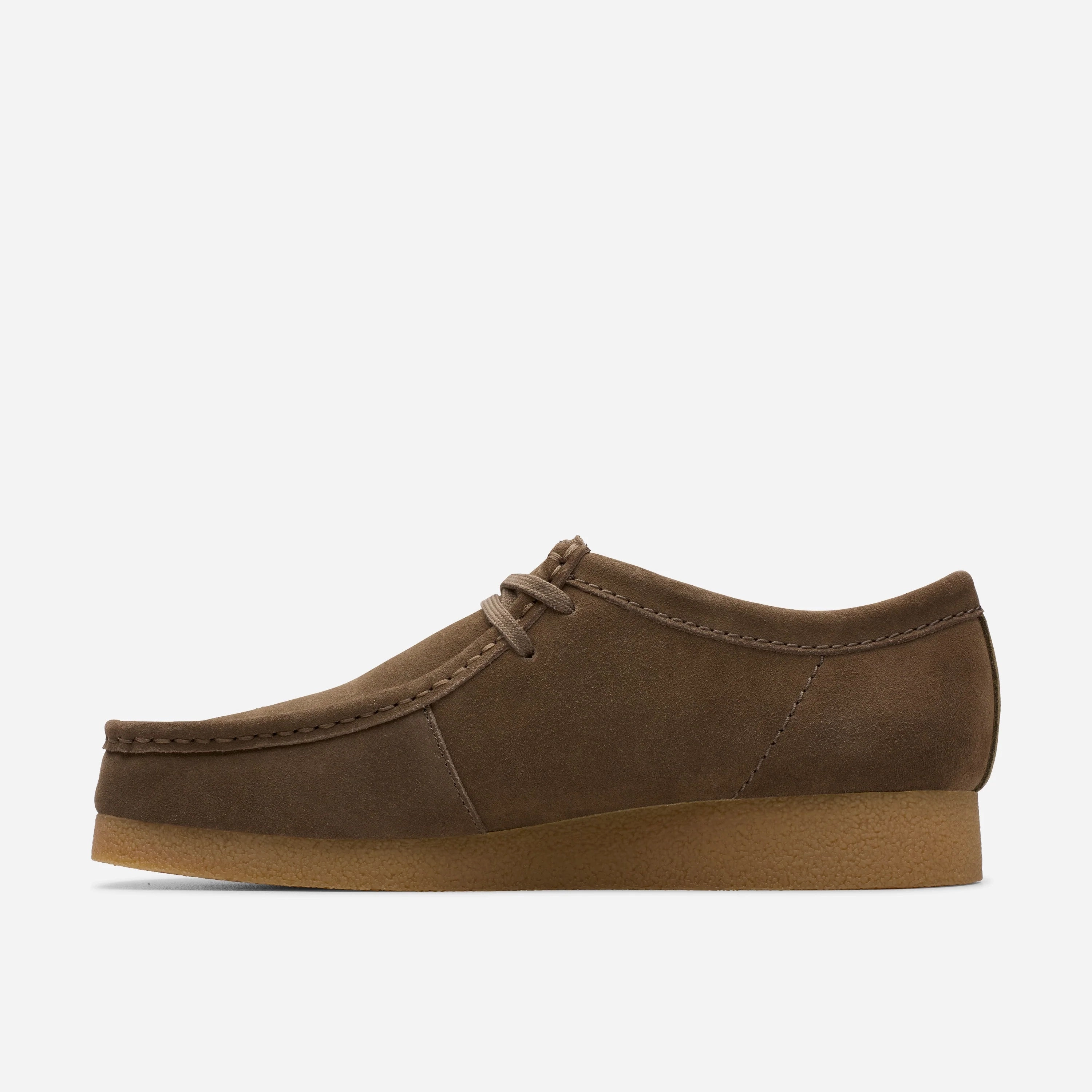 CLARKS | CASUAL SHOES | MEN | WALLABEEEVO DARK OLIVE SUEDE Nappa Leather Casual Shoes