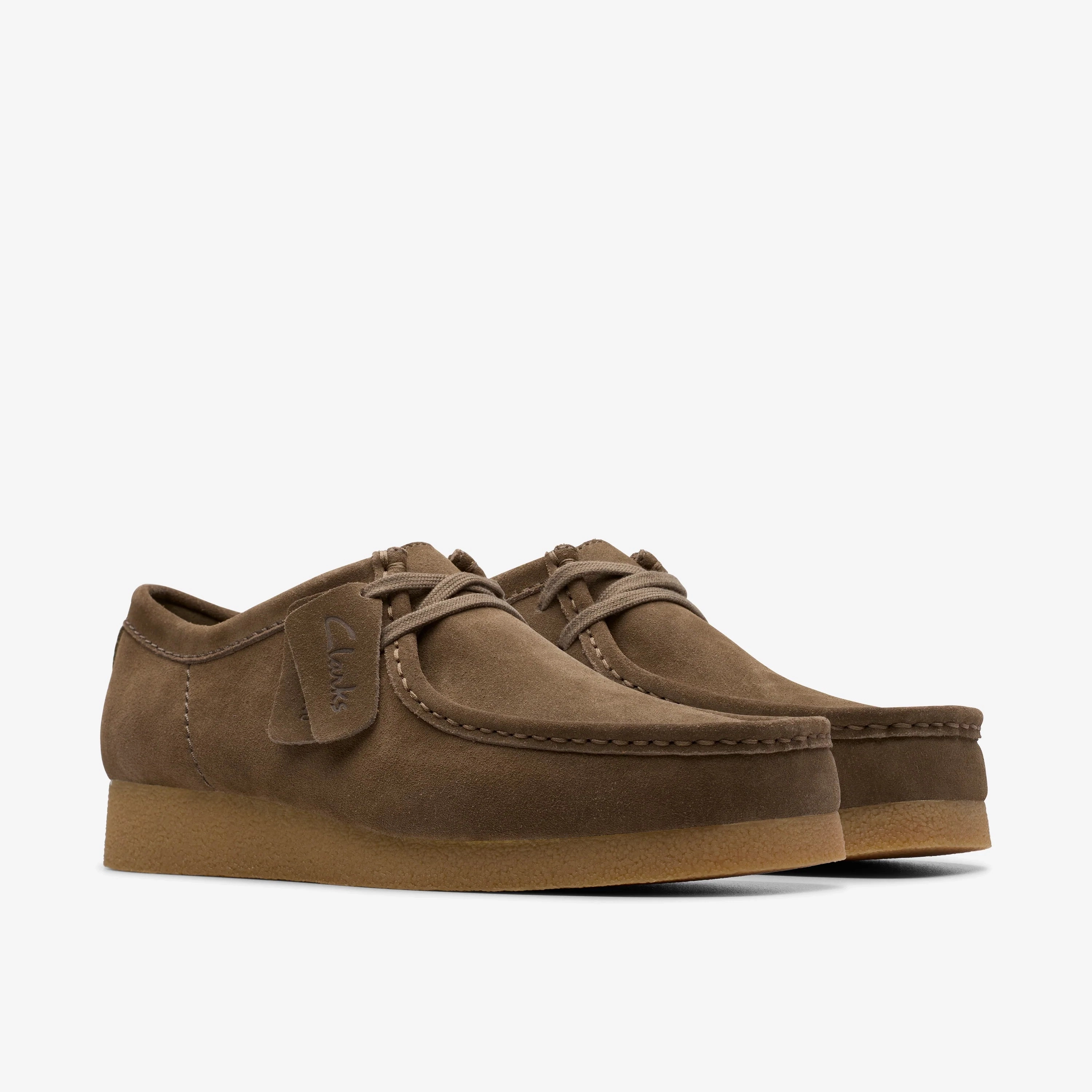 Casual Trail Shoes CLARKS | CASUAL SHOES | MEN | WALLABEEEVO DARK OLIVE SUEDE