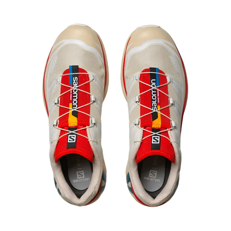 Trail-running Shoes SALOMON - XT-6 - Almond Milk/Bleached Sand/Aurora Red - Unisex [472934]