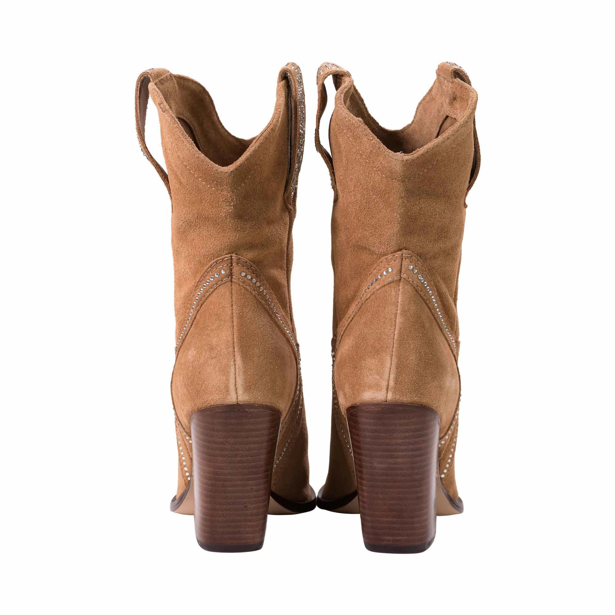 Simms Boots Schutz Women's Brown Woody Suede Western Boot