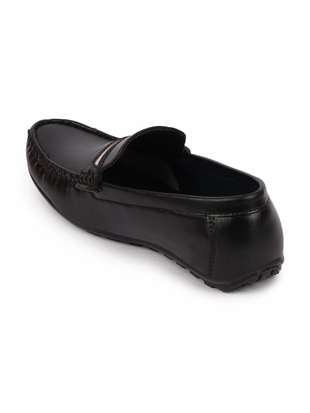 Basics Men Black Colored Stripe Design Casual Slip On Loafers and Moccasin Shoes Dunlop Casual Shoes
