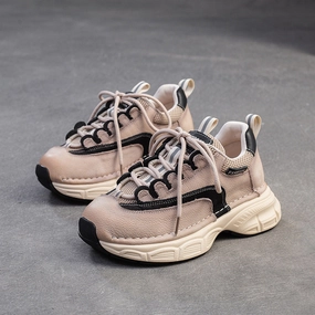 Best Comfortable Sneakers Women Fashion Quilted Leather Thick Soled Casual Sneakers