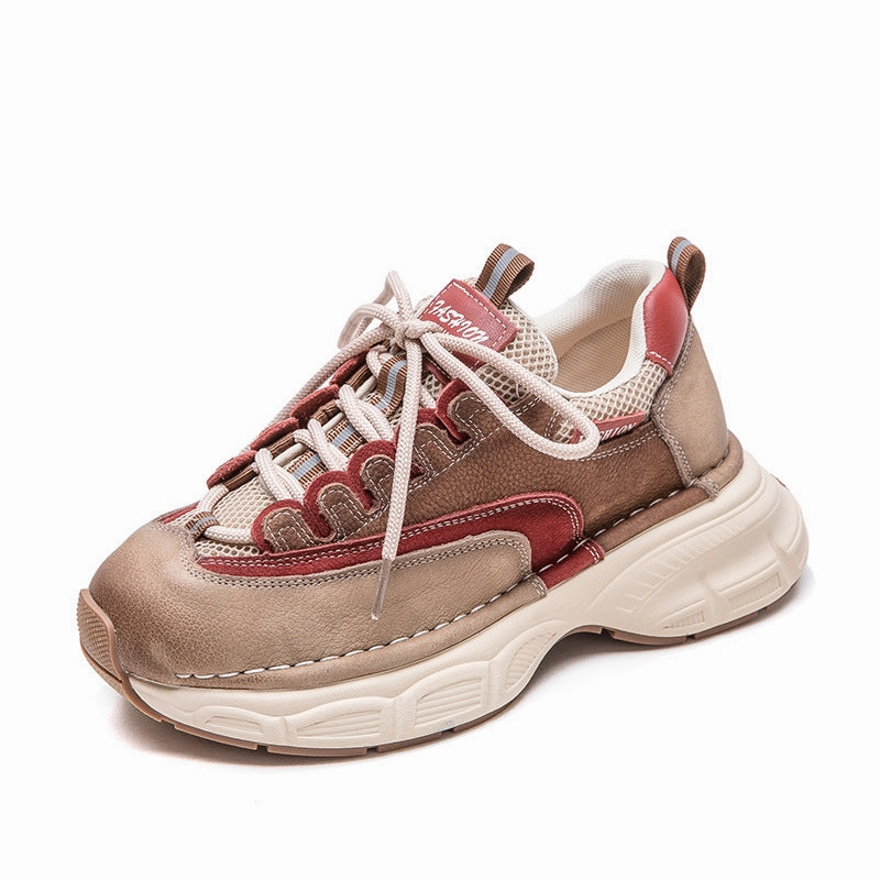 Women Fashion Quilted Leather Thick Soled Casual Sneakers Coaches Sneakers