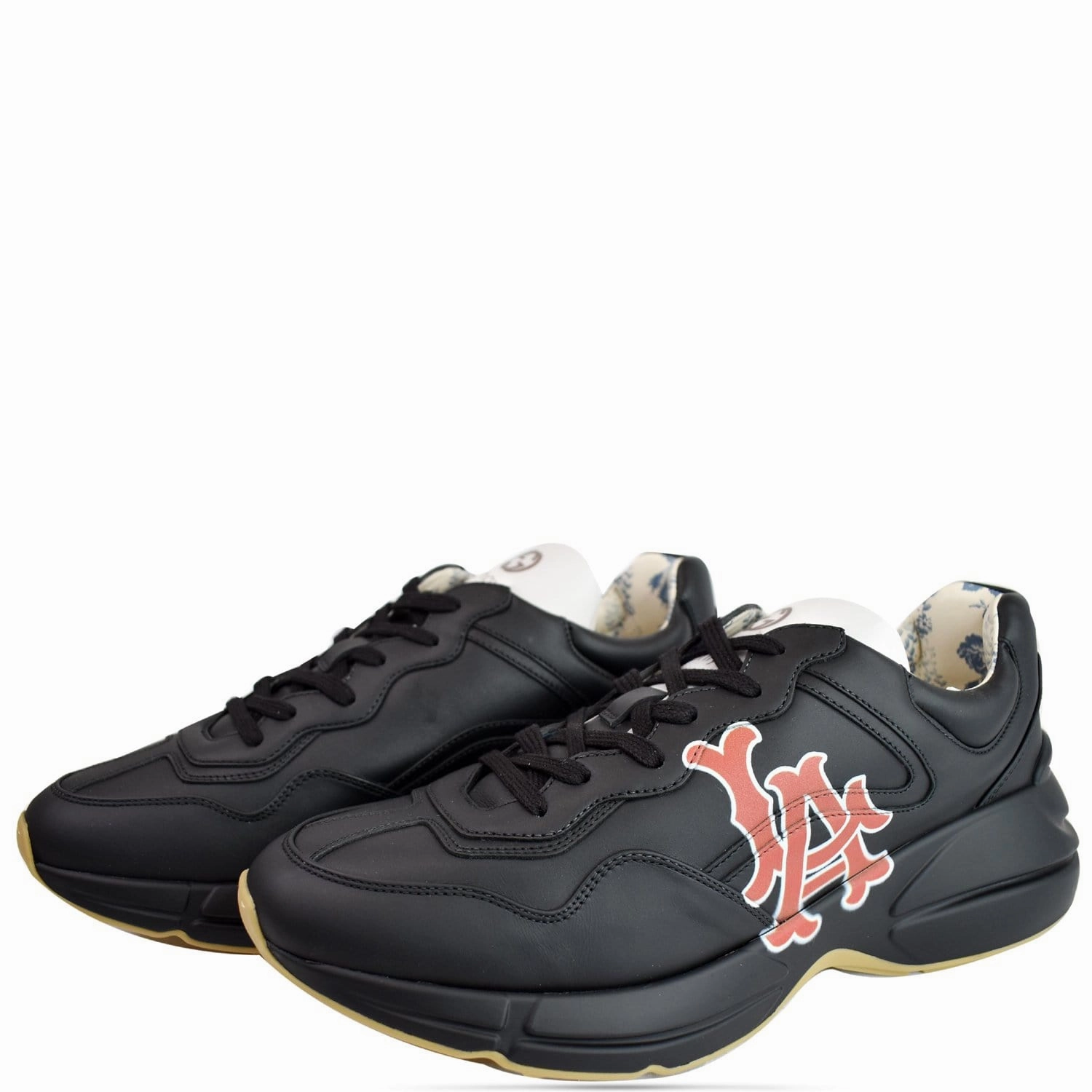 Best Way To Wash Sneakers Gucci Rhyton LA Angels Leather Sneakers Black 548637 US 9