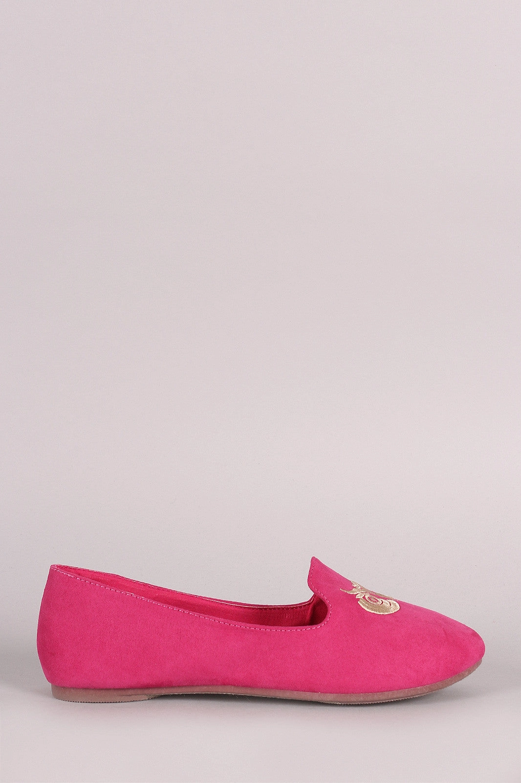 Thick Sole Flat Shoes Wild Diva Lounge Embroidered Owl Loafer Flat