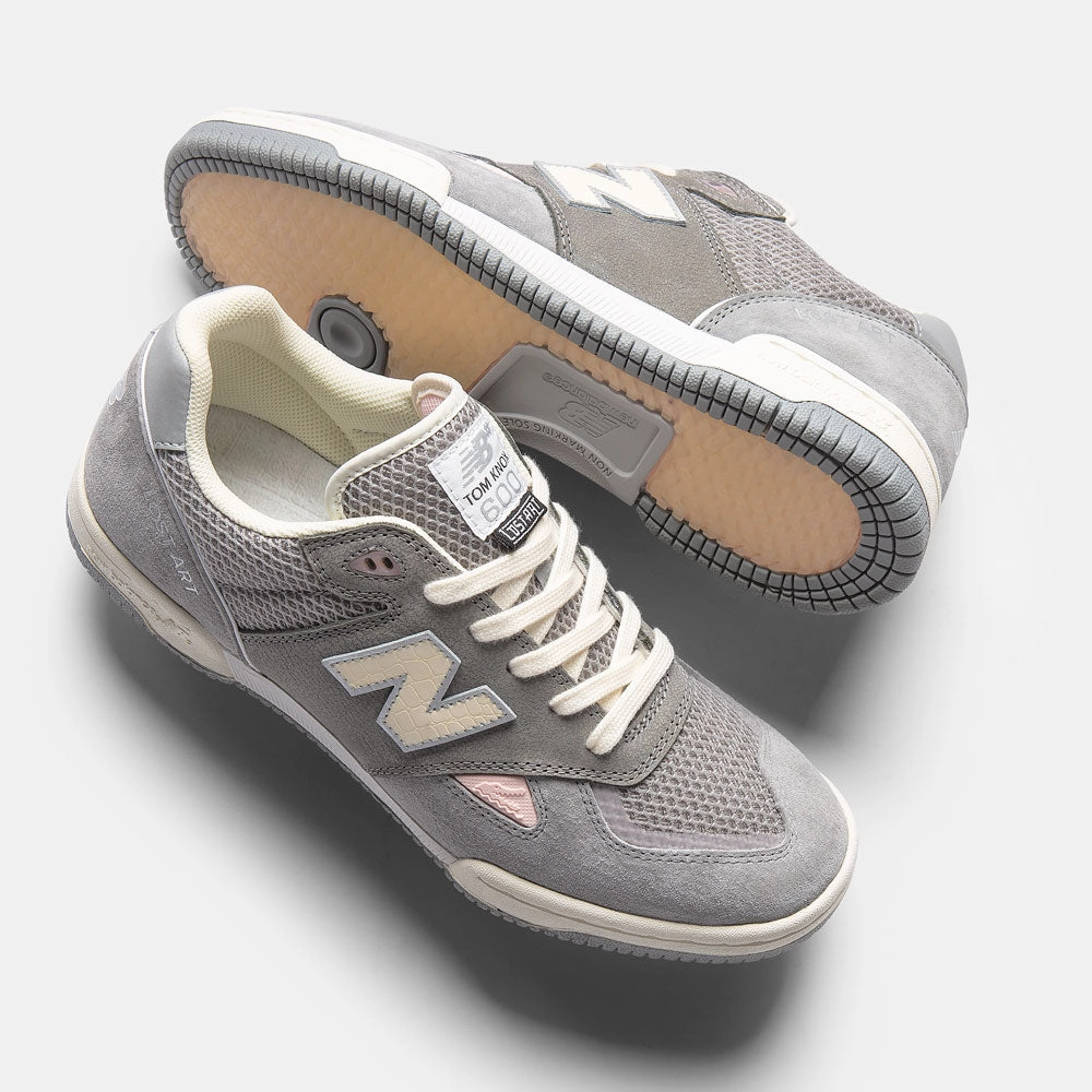 New Balance Numeric X  Lost Art 'Tom Knox 600' Skate Shoes (Grey / Grey) Moonwalker Skate Shoes