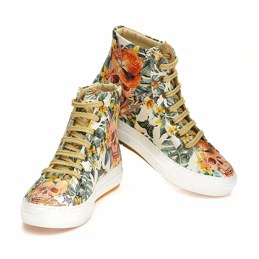 Skull and Flowers Sneaker Boots WCV2031 Cross Country Boots