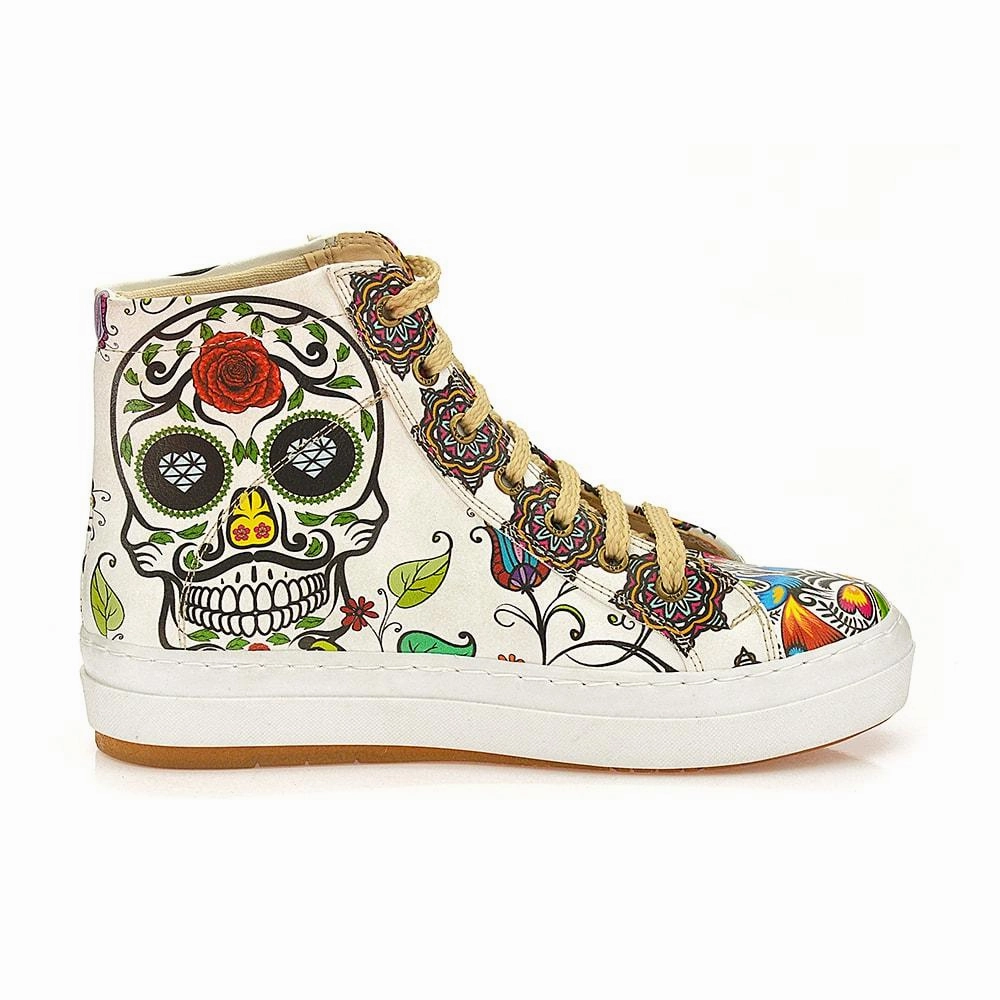Skull and Mandala Sneaker Boots WCV2032 Chelsea Rain Boots