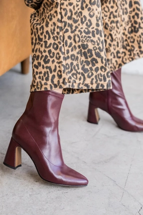 MIA Thiva Booties for Women in Burgundy | MH2426607-BURGANDY Horsepower Top Hand Boots