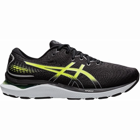 Men's Asics GEL-Cumulus 24, Black/Hazard Green, 9.5 D Medium Asics Wrestling Shoes Prime Attack