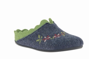 Bigfoot Slippers Varomed vital Women Slippers 'Nesrin', blue apple