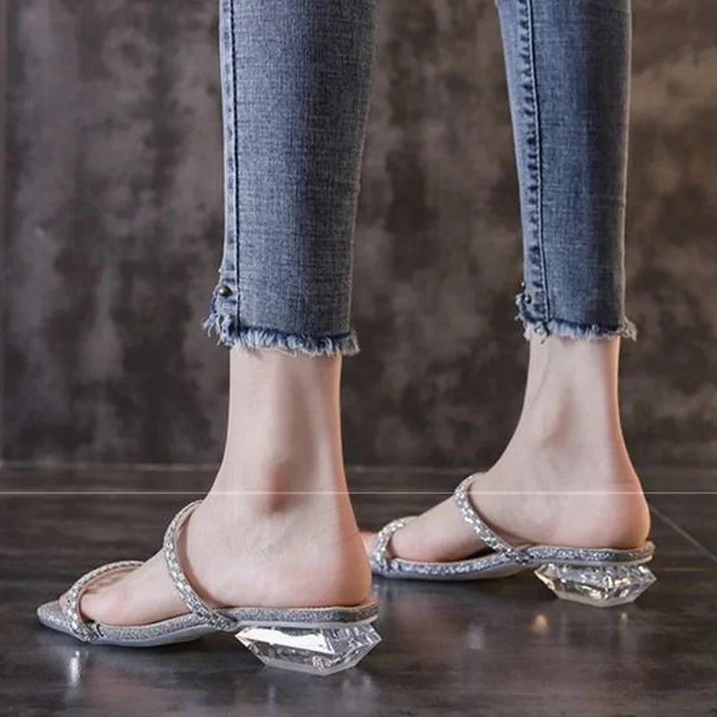 Rhinestone Designer Slippers & Sandals Slippers With Embroidery