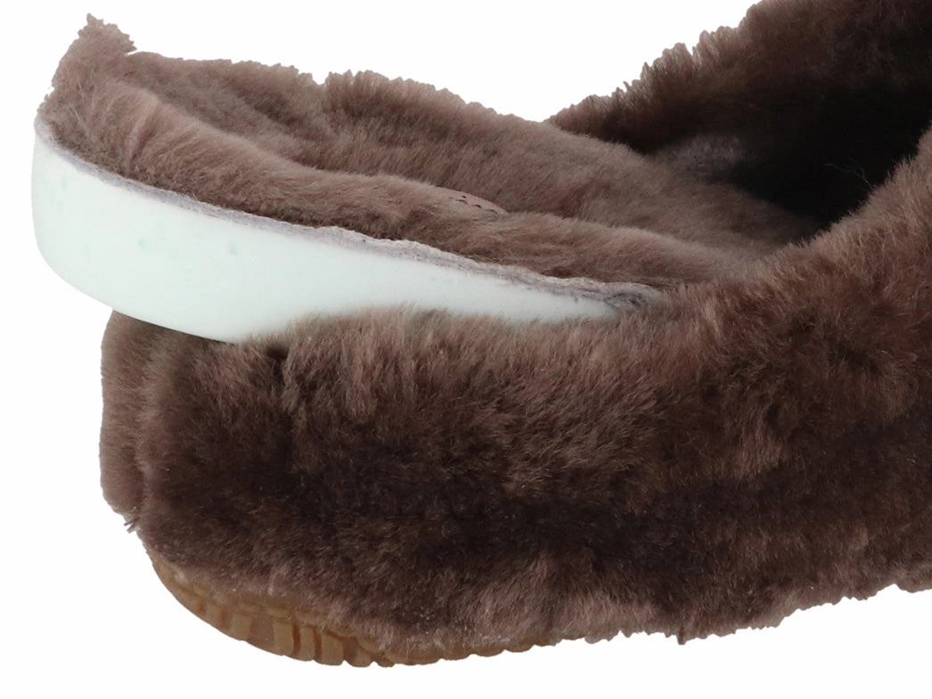 LIVING KITZBHEL Women 'Lambskin Slippers', brown Brunches Slippers