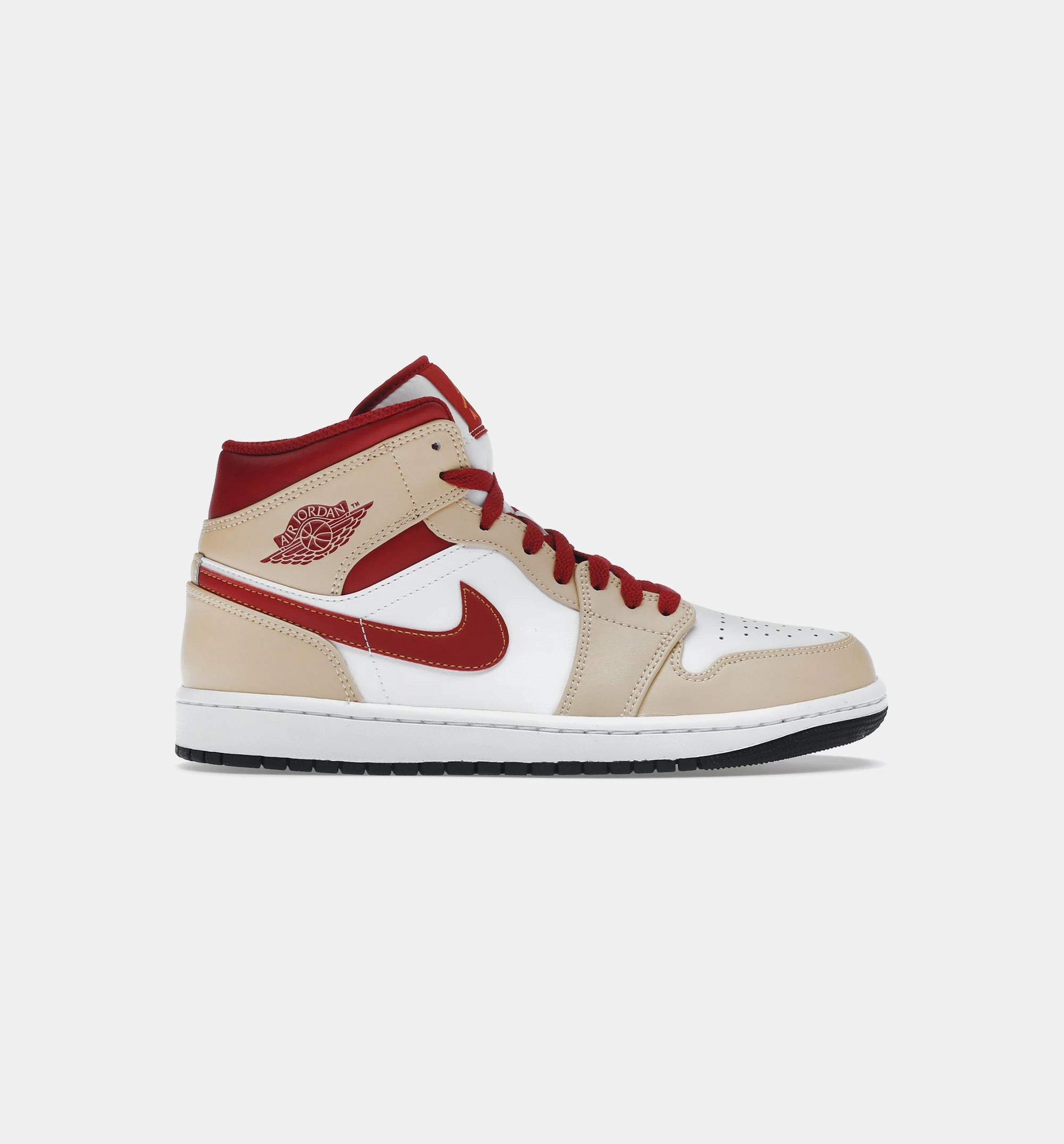 Air Jordan 1 Mid Light Curry Cardinal Mens Lifestyle Shoe - Beige/Red Air Max Zephyr Eoi Casual Shoes