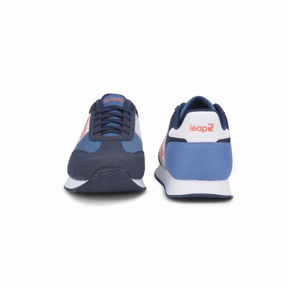 Leap7x Casual Navy Blue Lacing Sneakers For Men BACKAM-1E By Liberty Blazer Mid Jumbo Swoosh Casual Shoes