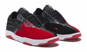 Lakai Skateboard Shoes Mod Black/Red Suede Classic Skate