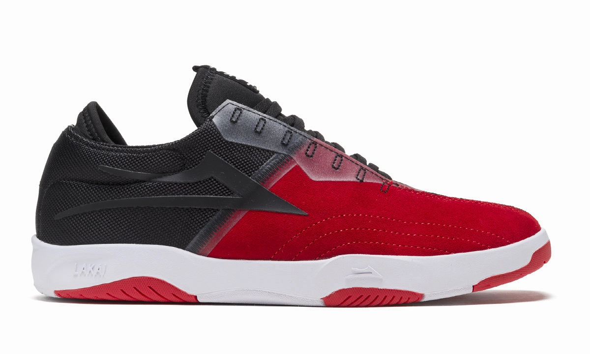 Best Durable Skate Lakai Skateboard Shoes Mod Black/Red Suede