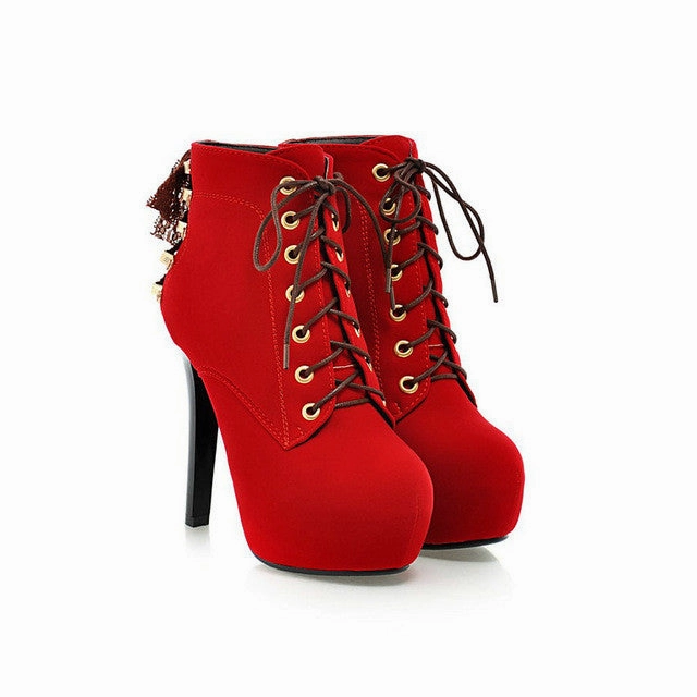 VINLLE Western Style High Heel Women Shoes