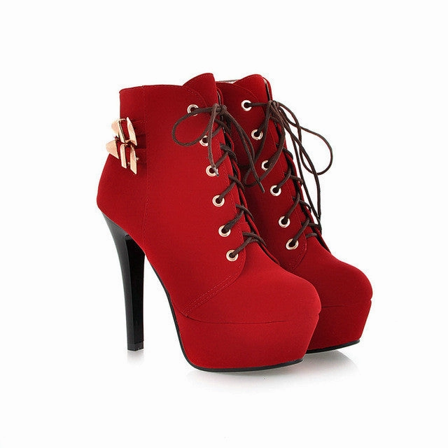 VINLLE Western Style High Heel Women Shoes