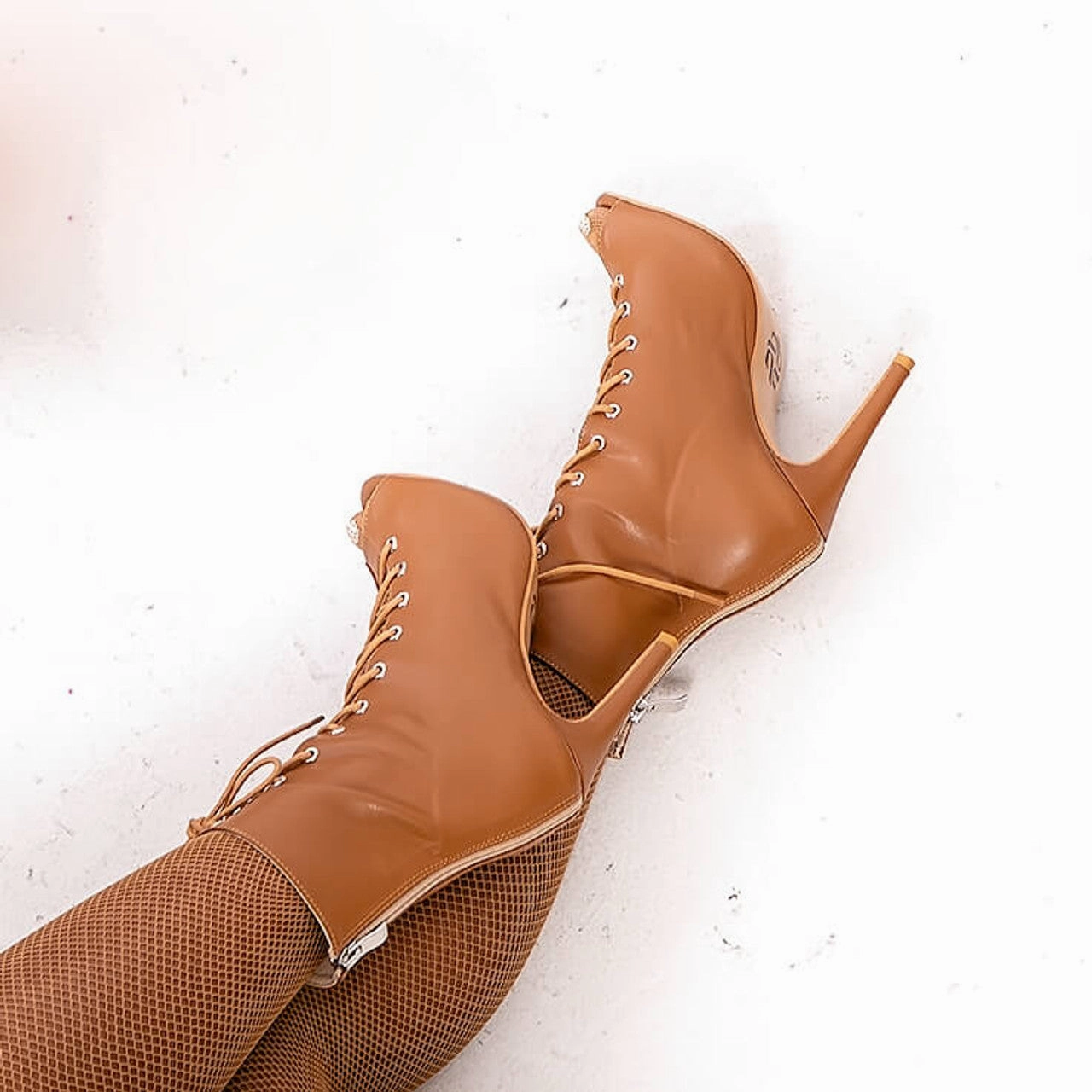 Sofiya True Nudes - Shade 6 Open Toe Latin Dance Bootie (Street Sole) Cute Winter Boots