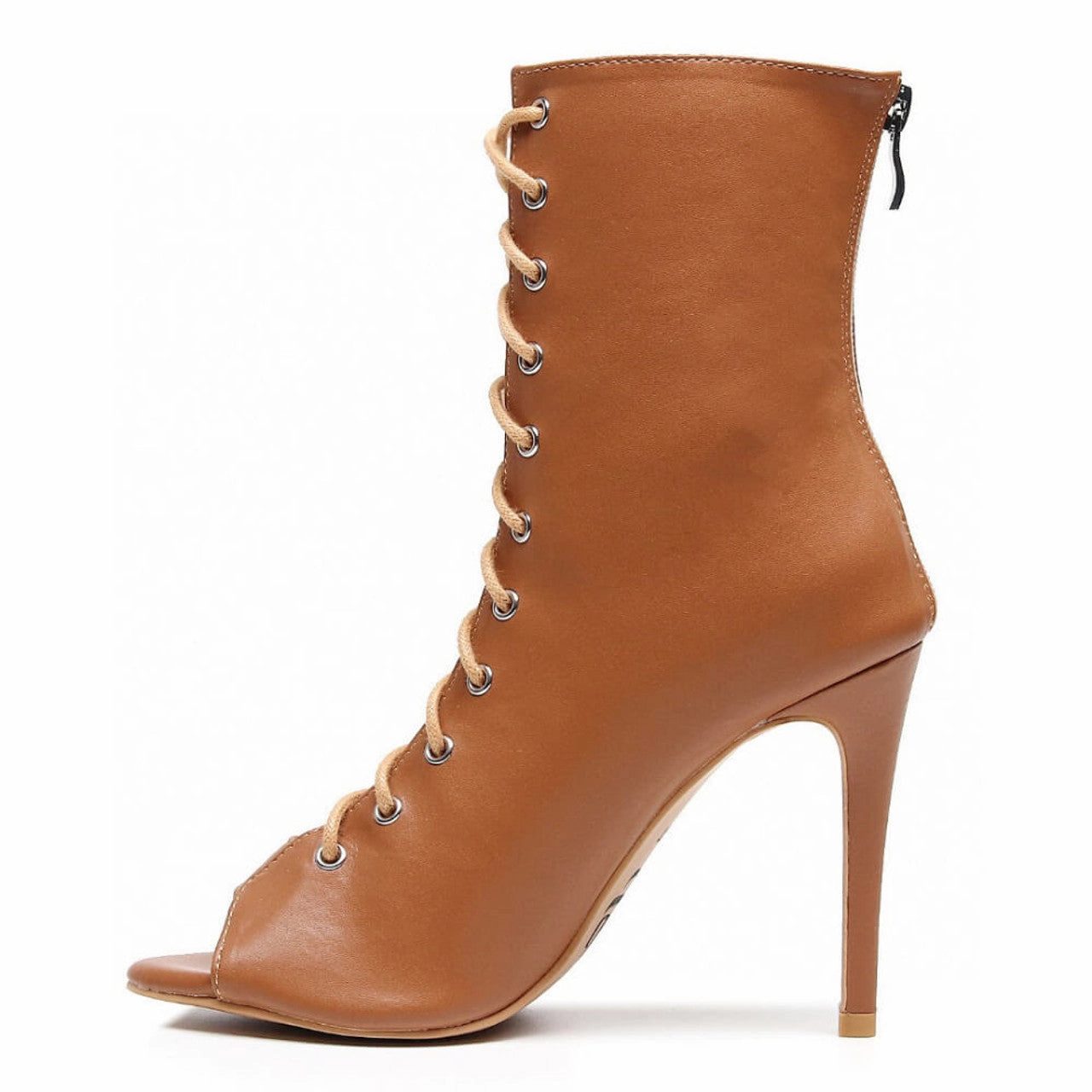 Sofiya True Nudes - Shade 6 Open Toe Latin Dance Bootie (Street Sole) Low Cost Work Boots