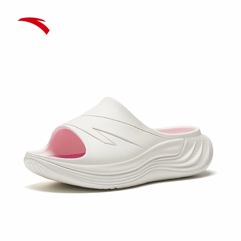 ANTA Women Basic Slippers Slippers 1225C8528-5 -Ivory White/Lotus Pink (Selipar Perempuan) Cushion Slippers