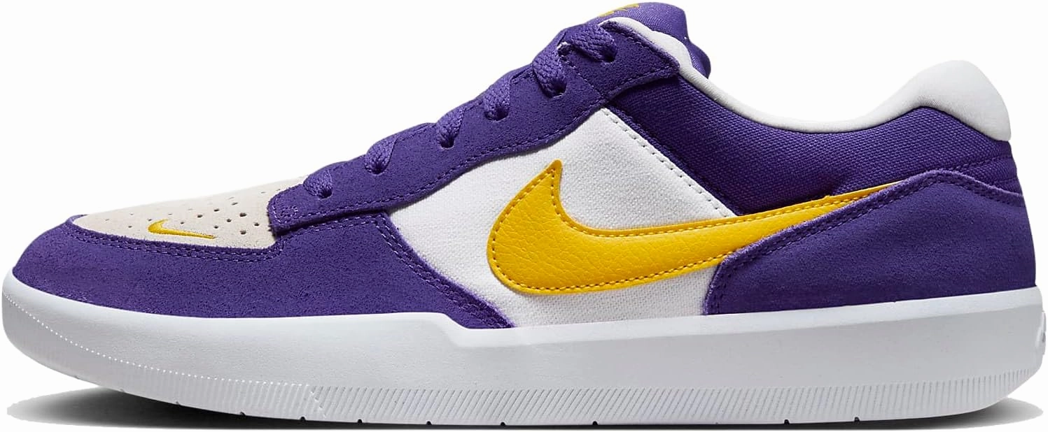 Leather Nike Tennis Shoes Nike SB Force 58 Skate Shoes (DV5477-500, Court Purple/White/White/Amarillo) Size 11