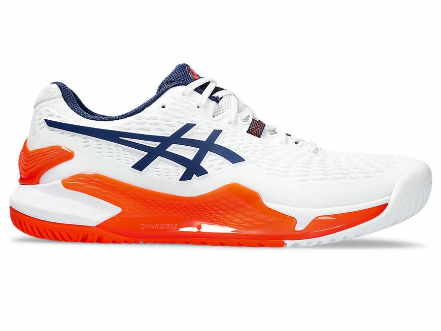 Oikawa Asics Shoes Men's Asics Gel-Resolution 9, White/Blue Expanse, 11.5 2E Wide