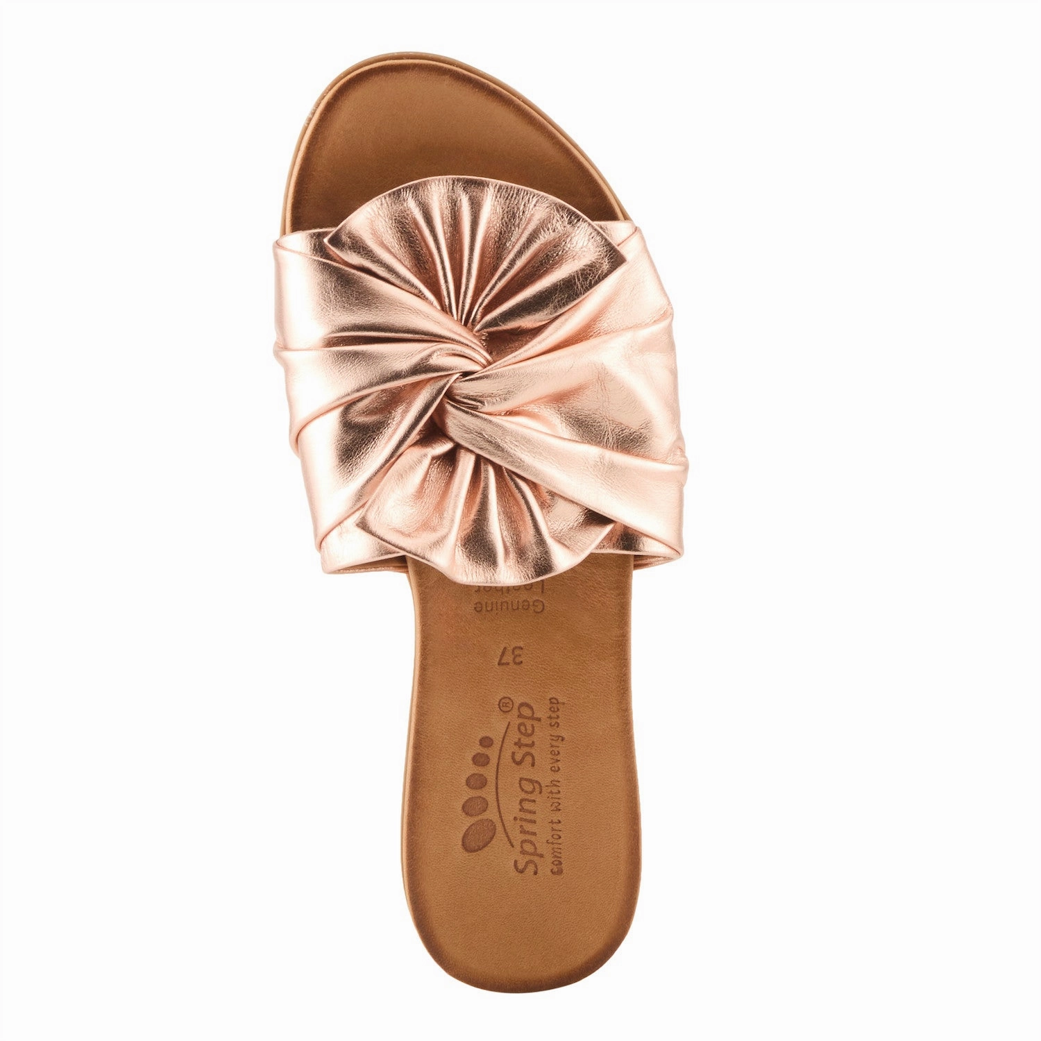 Spring Step Women's Lavona Slip On Slide Sandal - Rose Gold Define Sandals