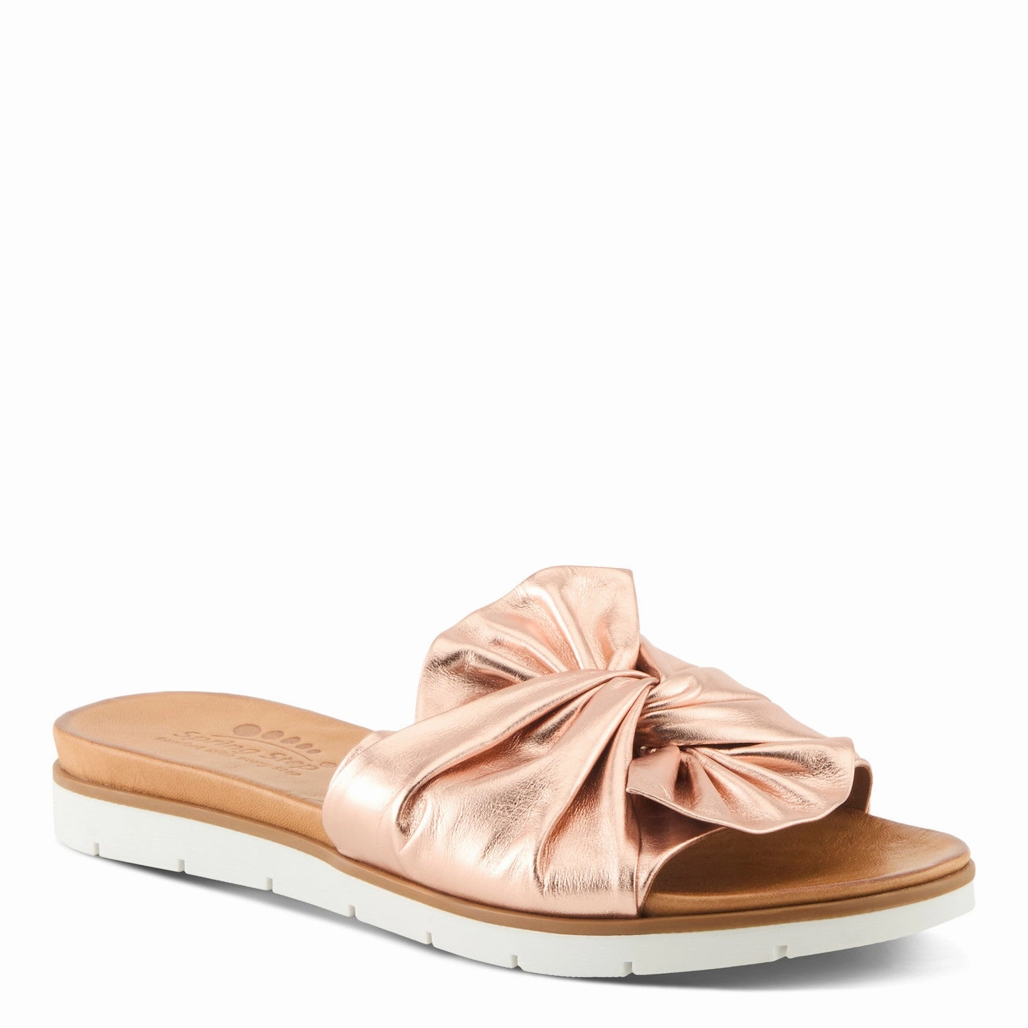Sandals Grande Antigua Resort Spa Spring Step Women's Lavona Slip On Slide Sandal - Rose Gold