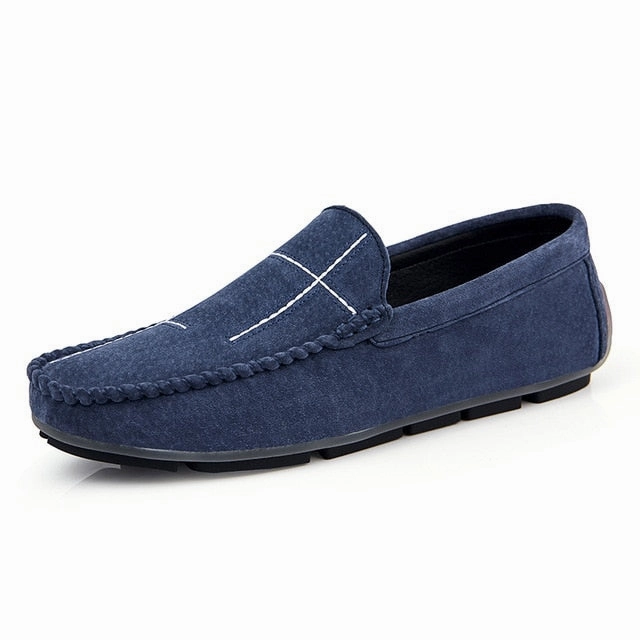 Spring Summer NEW Men's Loafers Comfortable Flat Casual Shoes Men Breathable Slip-On Soft Leather Driving Shoes Moccasins