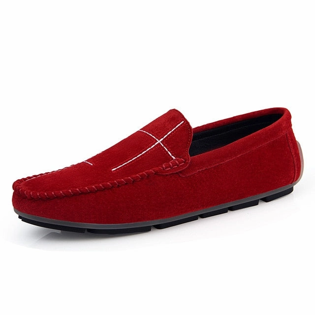 Spring Summer NEW Men's Loafers Comfortable Flat Casual Shoes Men Breathable Slip-On Soft Leather Driving Shoes Moccasins