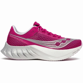 Women's Endorphin Pro 4 Running Shoes Magenta Running Shoes With High Heel Drop