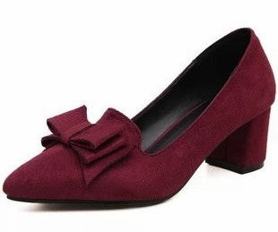 Xero Dress Shoes Square Bow Heels