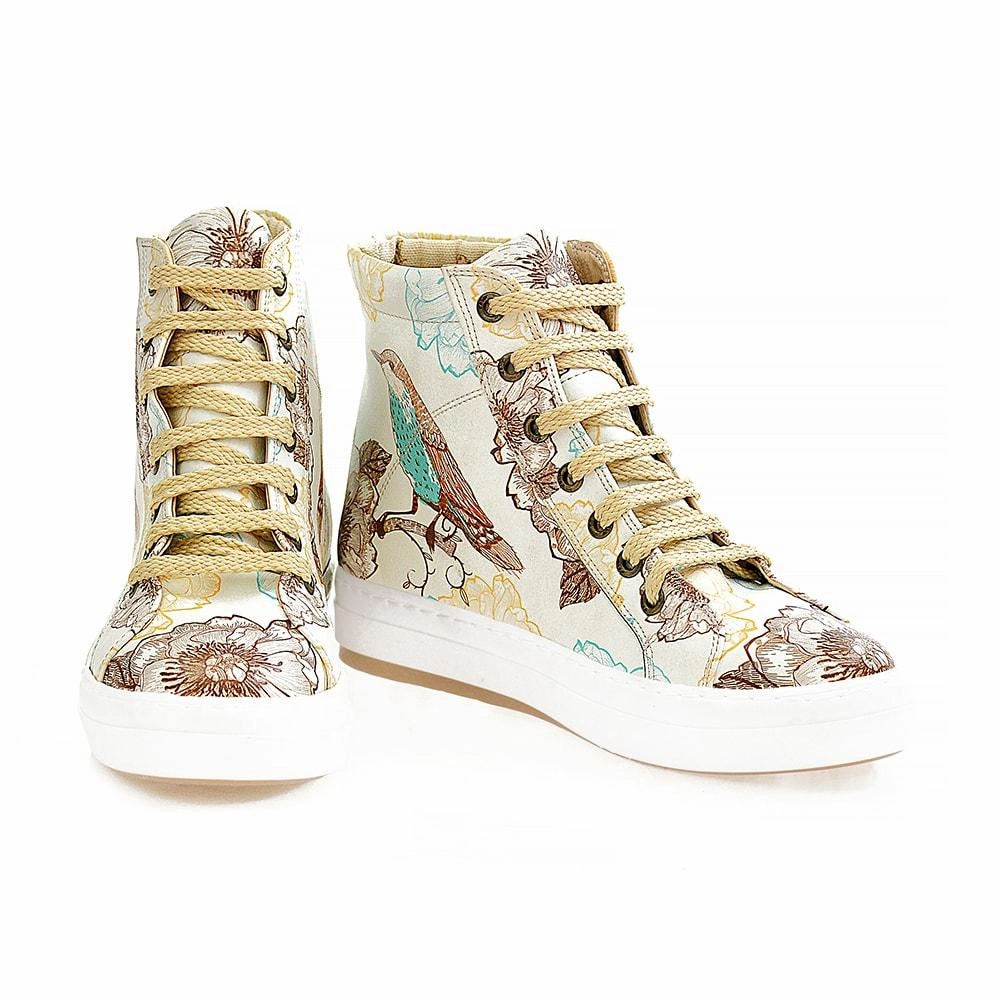 Flowers and Bird Sneaker Boots WCV2026 Space Boots
