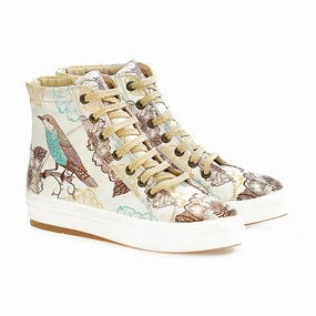 Flowers and Bird Sneaker Boots WCV2026 Cowboy Dress Boots